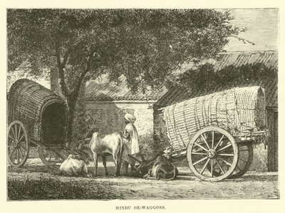 Chariots à bœufs hindous - English School