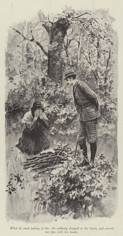 Sa bonne fée, par Mary Elizabeth Braddon (lithographie) - English School