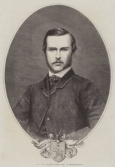 Son altesse royale le prince Louis de Hesse-Darmstadt (gravure) - English School