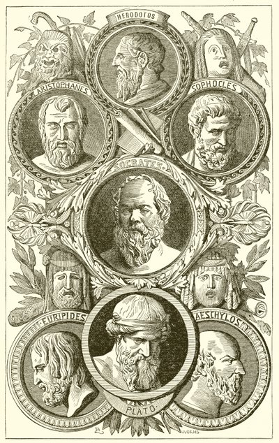 Historiens, philosophes et dramaturges de la Grèce antique - English School