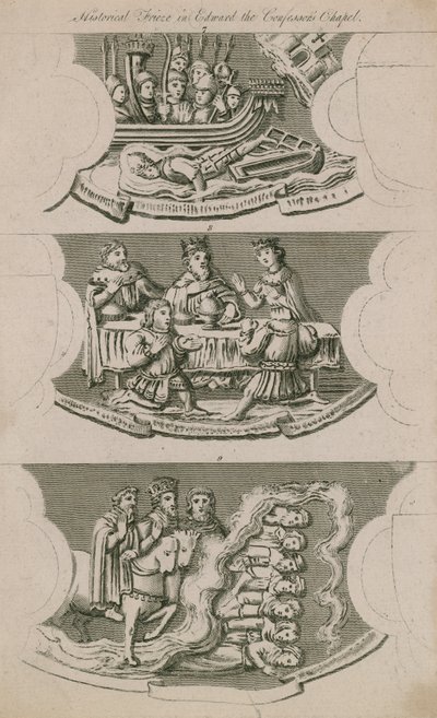Frise historique dans la chapelle d