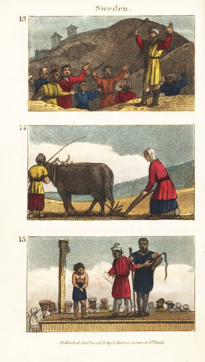 Vues historiques de la Suède - English School