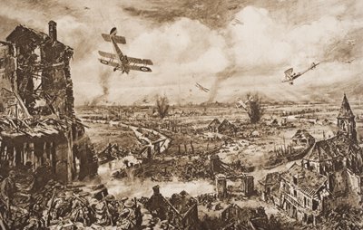 Résister à une attaque allemande, Armentières, Belgique, illustration de 