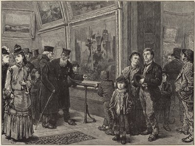 Gens en vacances à la National Gallery - English School
