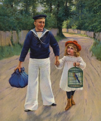 Home again (lithographie couleur) - English School