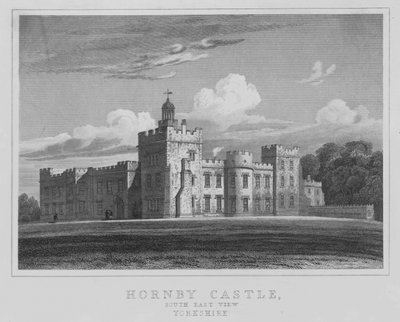Château de Hornby, vue sud-est, Yorkshire - English School