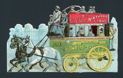 Omnibus londonien tiré par des chevaux - English School