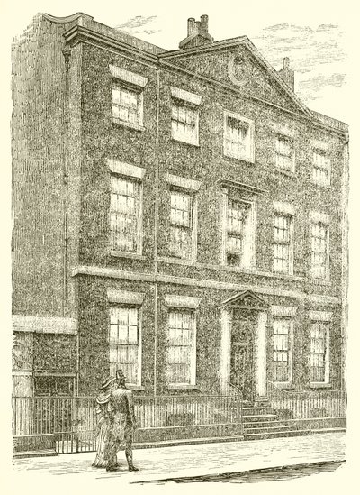 Maison à Rodney Street, Liverpool, où est né M. Gladstone - English School