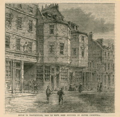 Maison à Westminster dite avoir été occupée par Oliver Cromwell - English School