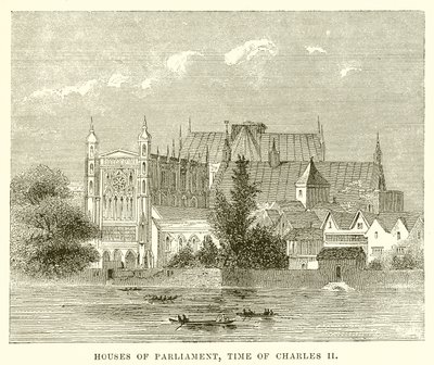 Houses of Parliament, époque de Charles II - English School