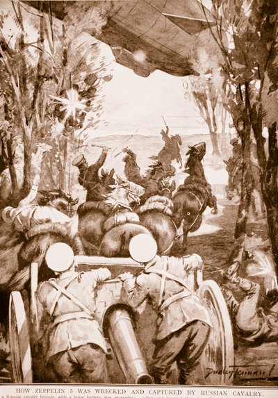 Comment le Zeppelin 5 a été détruit et capturé par la cavalerie russe, 1914-19 - English School