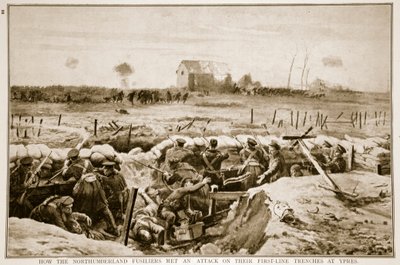 Comment les Northumberland Fusiliers ont repoussé une attaque sur leurs tranchées de première ligne à Ypres, 1914-19 - English School