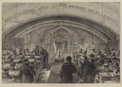 Comment utiliser un vieux loft à voiles, un croquis à Malte (gravure) - English School