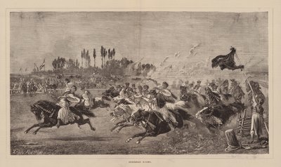 La course hongroise (gravure) - English School