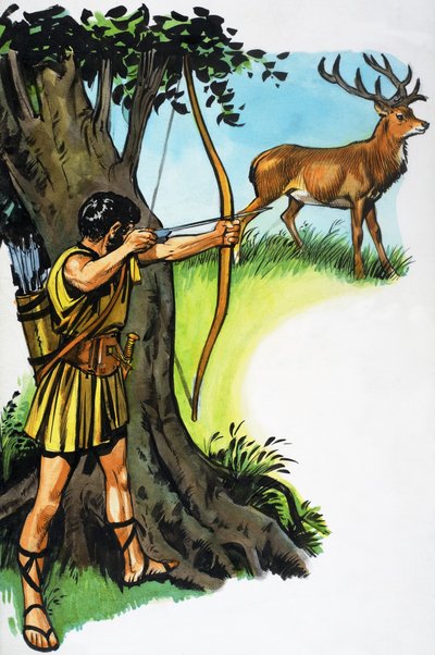 Chasseur et cerf - English School