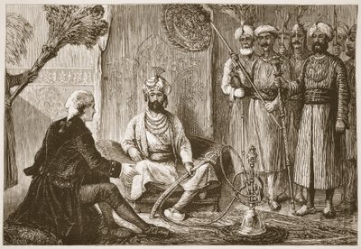 Hyder Ali et le missionnaire, illustration de Cassell