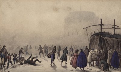 Patinage sur la rivière de la ville - English School