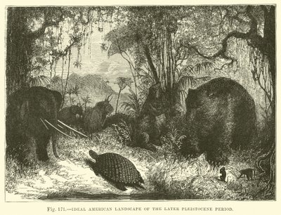 Paysage américain idéal de la période du Pléistocène tardif - English School