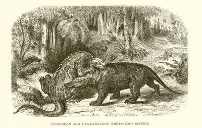 Iguanodon et Mégalosaurus, Système Crétacé - English School