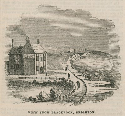 Illustration représentant le glissement de terrain à Brighton - English School