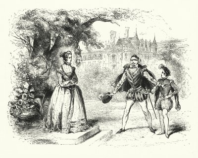 Illustration pour Les Huguenots de Giacomo Meyerbeer (gravure) - English School