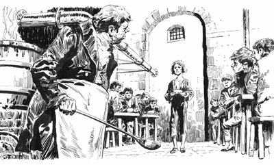Illustration pour Oliver Twist de Charles Dickens - English School