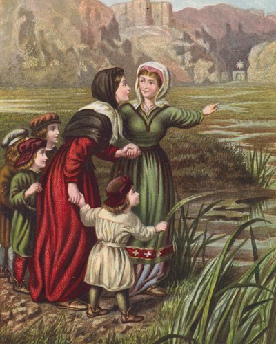 Illustration du Voyage du pèlerin de John Bunyan - English School