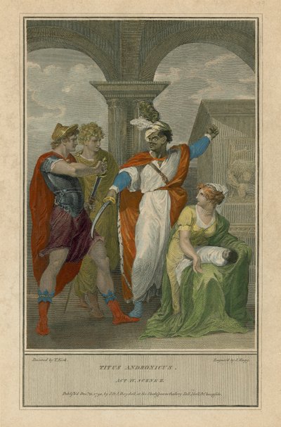 Illustration pour Titus Andronicus de Shakespeare, Acte IV, Scène 2 - English School