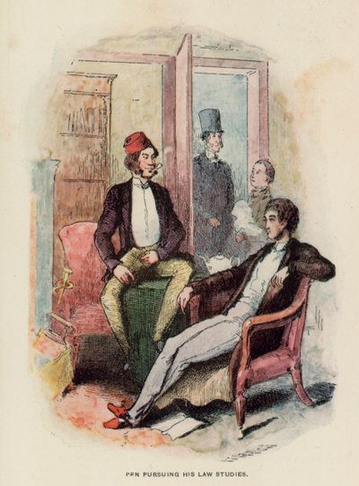 Illustration pour The History of Pendennis de Thackeray - English School
