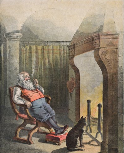 Illustration pour La Nuit avant Noël (chromolithographie) - English School