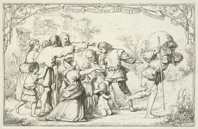 Illustration pour Le Voyage du Pèlerin de John Bunyan - English School