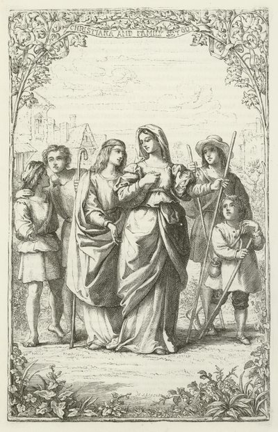 Illustration pour Le Voyage du Pèlerin de John Bunyan - English School