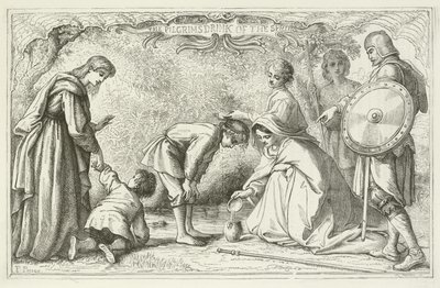 Illustration pour Le Voyage du Pèlerin de John Bunyan - English School