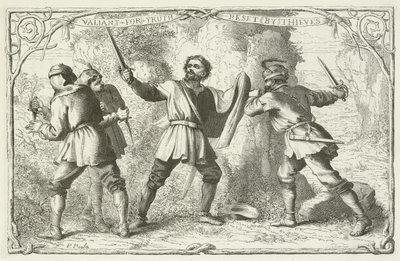 Illustration pour Le Voyage du pèlerin de John Bunyan - English School
