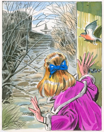 Illustration pour Le Jardin Secret (gouache sur papier) - English School