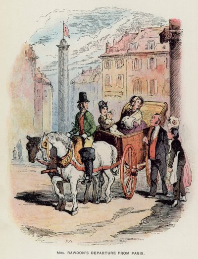 Illustration pour Vanity Fair de Thackeray (lithographie) - English School