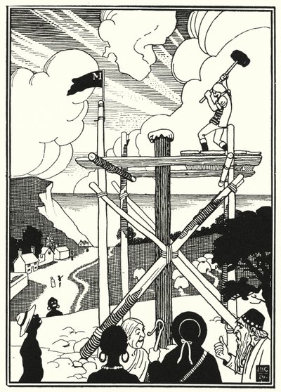 Illustration pour Les Aventures du baron de Münchhausen (gravure) - English School