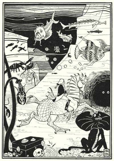 Illustration pour Les Aventures du baron de Münchhausen (gravure) - English School