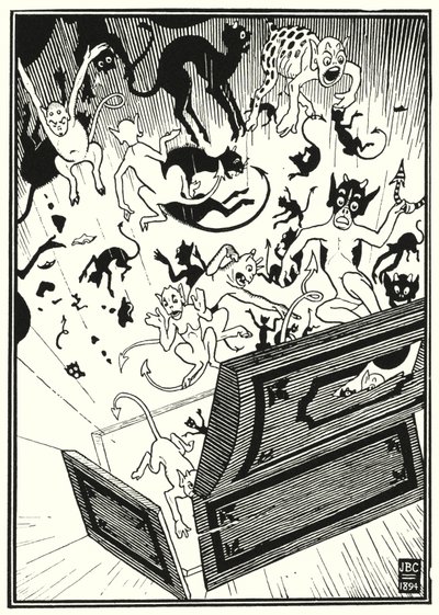 Illustration pour les aventures du Baron de Münchhausen (gravure) - English School