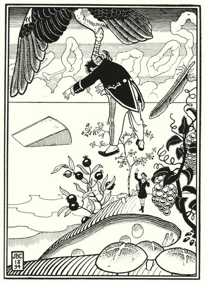 Illustration pour les aventures du Baron de Münchhausen (gravure) - English School