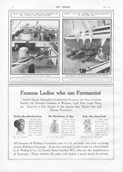 Illustrations du Titanic et de l