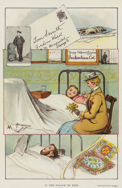 Dans le palais de la douleur (lithographie en couleur) - English School