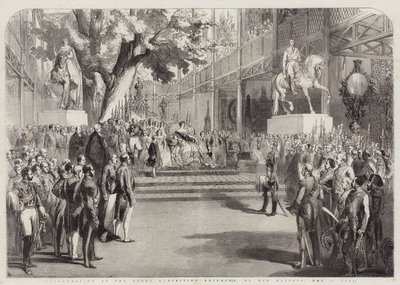 Inauguration du bâtiment de la Grande Exposition, par Sa Majesté - English School