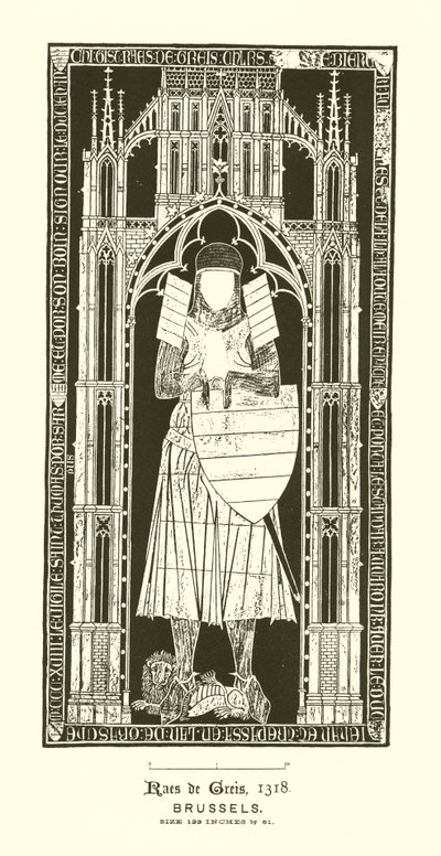Dalle incisée (gravure) - English School