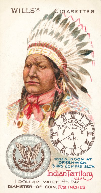 Territoire indien, États-Unis, Dollar (chromolitho) - English School