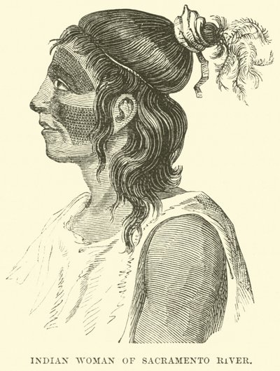 Femme indienne de la rivière Sacramento - English School