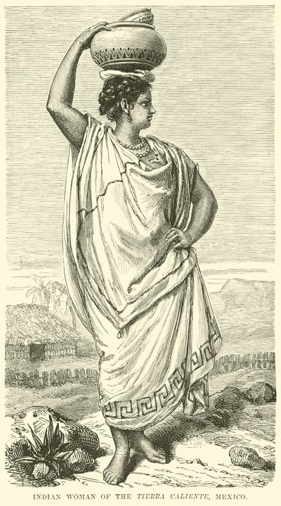 Femme indienne de la Tierra Caliente, Mexique - English School