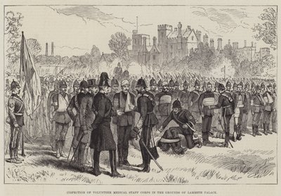 Inspection du Corps Médical Volontaire dans les Jardins du Palais de Lambeth - English School