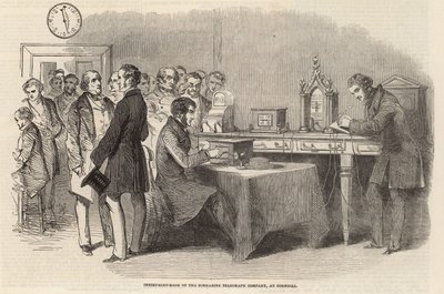 Salle des instruments de la Compagnie du Télégraphe Sous-Marin à Cornhill - English School