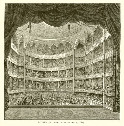 Intérieur du théâtre de Drury Lane, 1804 - English School
